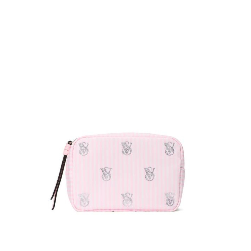 Косметичка Victoria’s Secret Pink Iconic Stripe Shine Logo Makeup Bag