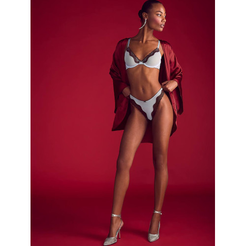 Комплект Білизни Victoria's Secret Tease Unlined Demi Bra High-Leg Scoop Thong Panty