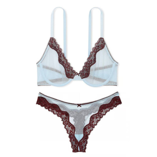 Комплект Білизни Victoria's Secret Tease Unlined Demi Bra High-Leg Scoop Thong Panty
