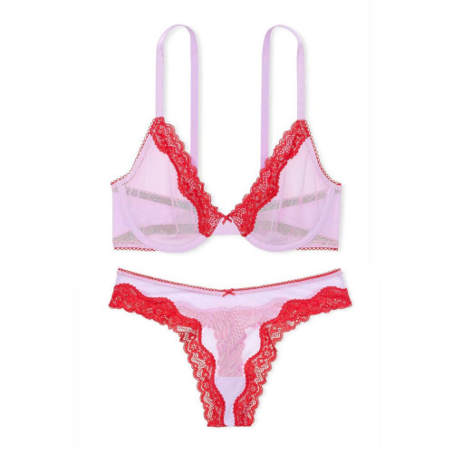 Комплект Білизни Victoria's Secret Tease Unlined Demi Bra High-Leg Scoop Thong Panty