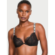 Бюстгальтер Victoria’s Secret VERY SEXY Shine Strap Unlined Low-Cut Lace Demi Bra Black
