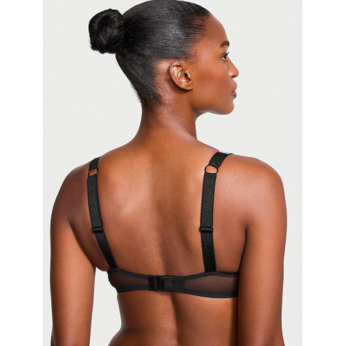 Бюстгальтер Victoria’s Secret VERY SEXY Shine Strap Unlined Low-Cut Lace Demi Bra Black