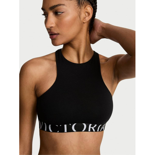 Бралет Victoria’s Secret The T-Shirt Black Cotton Exploded Logo Bralette Black
