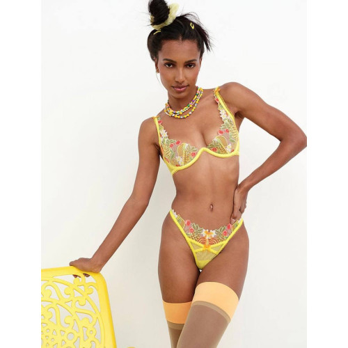Комплект Білизни For Love & Lemons Mirabelle Underwire Bra Set Multi Fruit