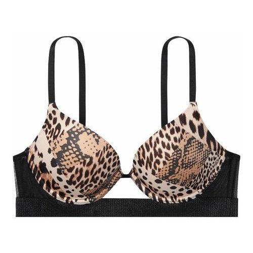 Комплект Білизни Victoria's Secret Very Sexy push-up Bra & Panty Very Sexy Shine Strap Brazilian Leopard