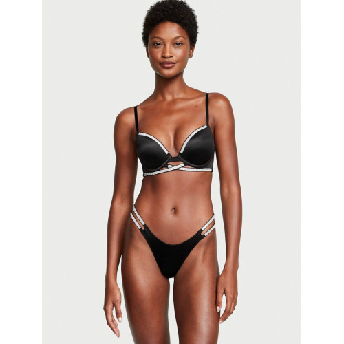 Комплект Білизни Victoria's Secret Very Sexy Shine Cradle Push-Up Bra & Shine Chain Strap Lace Tong Panty