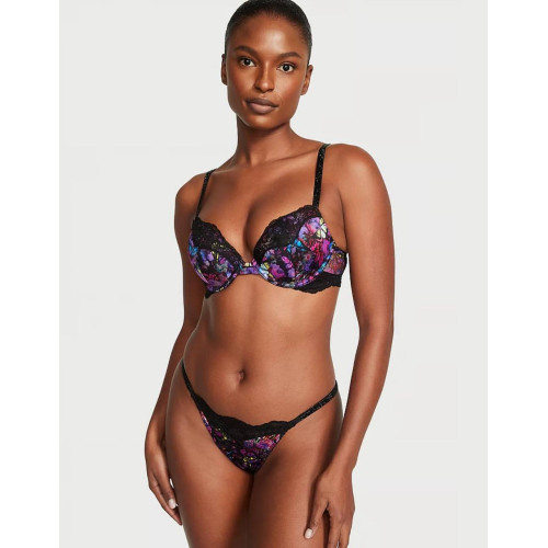 Комплект білизни Victoria's Secret Shine Strap Lace Push-Up Bra Thong