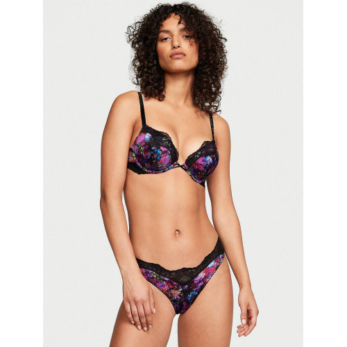 Комплект білизни Victoria's Secret Shine Strap Lace Push-Up Bra Thong