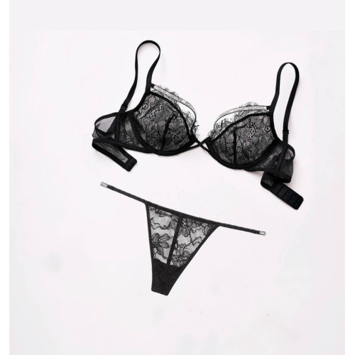 Комплект білизни Victoria's Secret Very Sexy Shine Strappy Lace Unlined Bra & Thong Panty