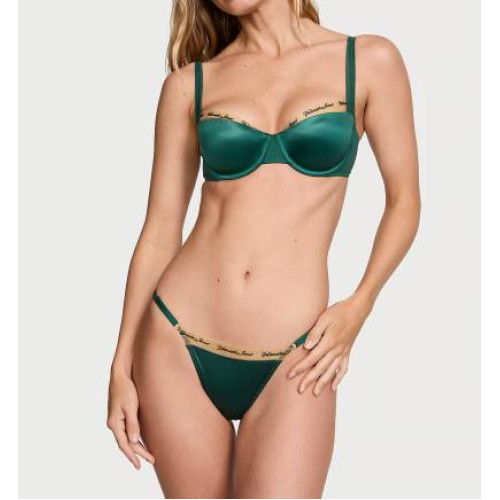 Комплект Білизни Victoria's Secret Very Sexy Logo Embroidery Lined Bra & Thong Panty   