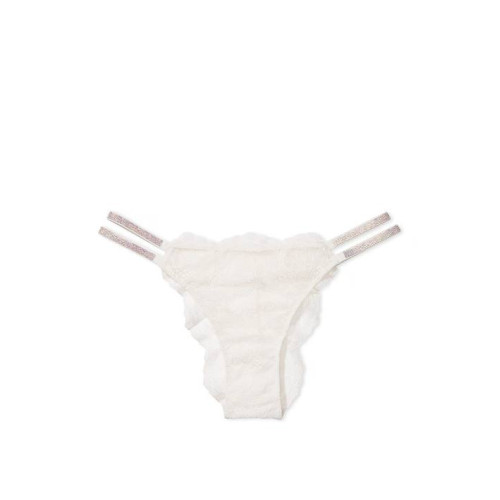 Комплект Білизни Victoria's Secret Very Sexy Double Shine Strap Push-Up Bra & Brazilian Panty Coconut White