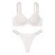 Комплект Білизни Victoria’s Secret Very Sexy Double Shine Strap Push-Up Bra & Thong Panty Coconut White