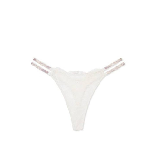 Комплект Білизни Victoria’s Secret Very Sexy Double Shine Strap Push-Up Bra & Thong Panty Coconut White