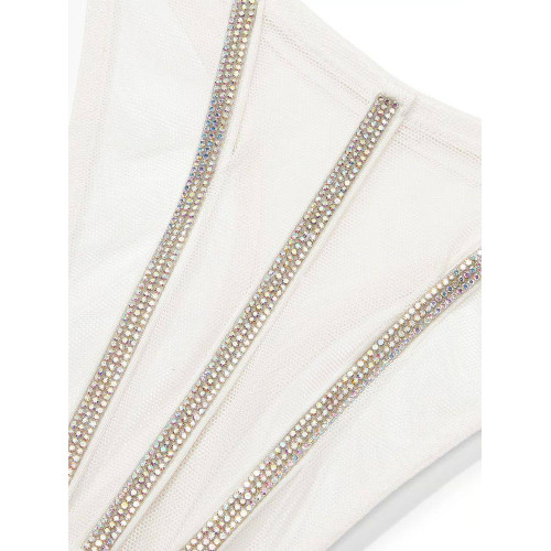 Комплект Білизни Victoria’s Secret Sheer Shine Low-Cut Demi Bra Thong Panty White