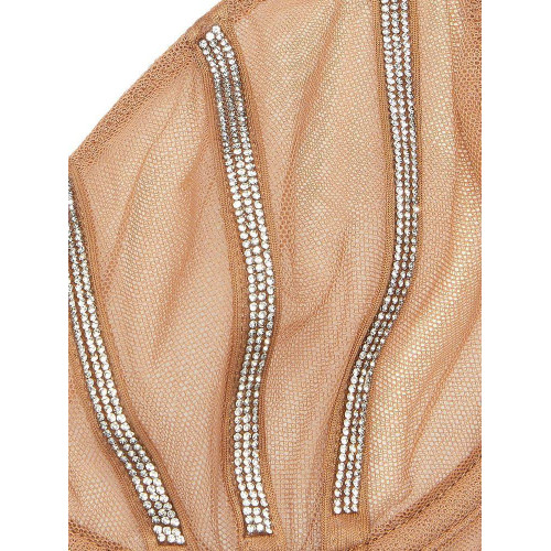 Комплект Білизни Victoria’s Secret Sheer Shine Low-Cut Demi Bra V-String Panty Beige