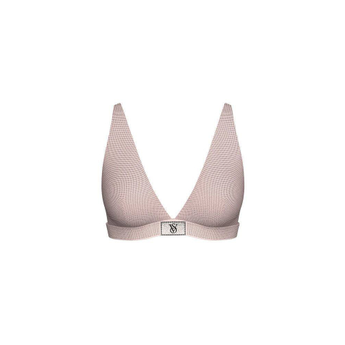 Комплект білизни Victoria’s Secret THE T-SHIRT Shine Cotton Wireless Plunge Bralette & V-Thong Pink