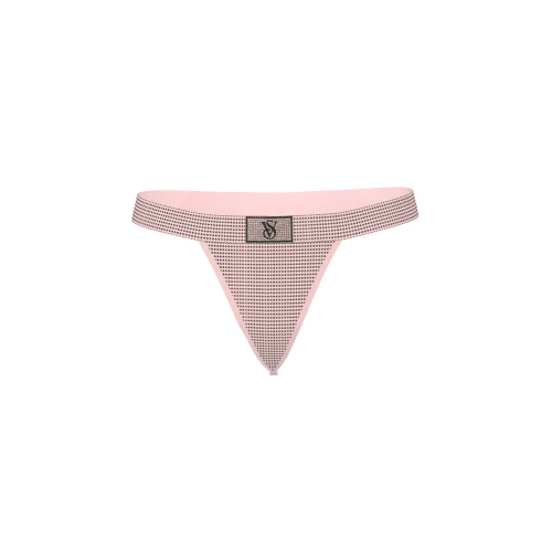 Комплект білизни Victoria’s Secret THE T-SHIRT Shine Cotton Wireless Plunge Bralette & V-Thong Pink
