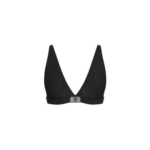 Комплект білизни Victoria’s Secret THE T-SHIRT Shine Cotton Wireless Plunge Bralette & V-Thong Black