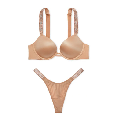 Комплект білизни Victoria’s Secret Shine Strap Push-Up Bra Set Praline