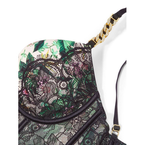 Комплект Білизни Victoria’s Secret Very Sexy Push-Up Corset Top & Chain Strap Satin Thong Panty