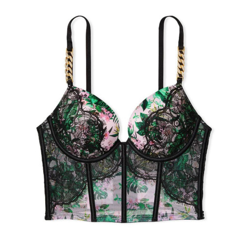 Комплект Білизни Victoria’s Secret Very Sexy Push-Up Corset Top & Chain Strap Satin Thong Panty