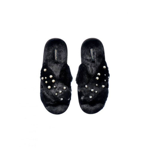 Тапочки Victoria's Secret Closed Toe Faux Fur Slipper Black Тапочки Victoria's Secret Closed Toe Faux Fur Slipper Black