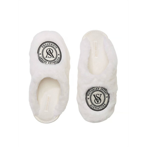 Тапочки Victoria's Secret Closed-Toe Faux Fur Slippers White