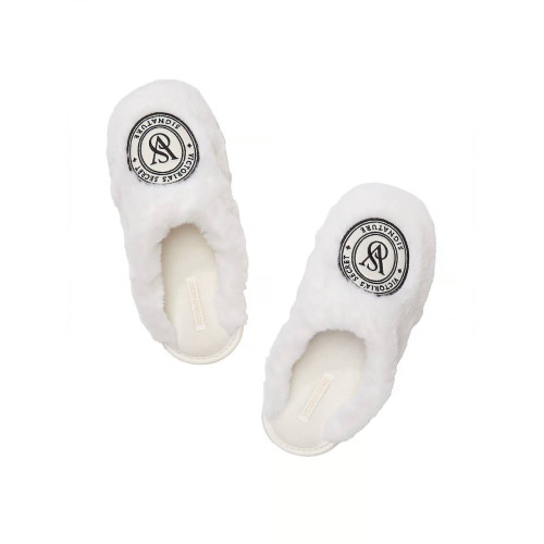 Тапочки Victoria's Secret Closed-Toe Faux Fur Slippers White