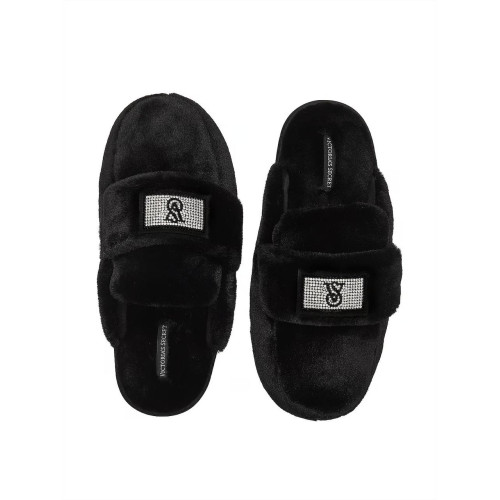 тапочки Victoria's Secret Bling Strap Slipper Black Bling   