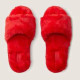 Тапочки Victoria’s Secret PINK Faux Fur Slippers Red Pepper