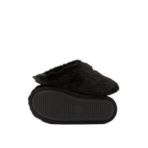 Тапочки Victoria’s Secret Closed-Toe Faux Fur Slippers Black