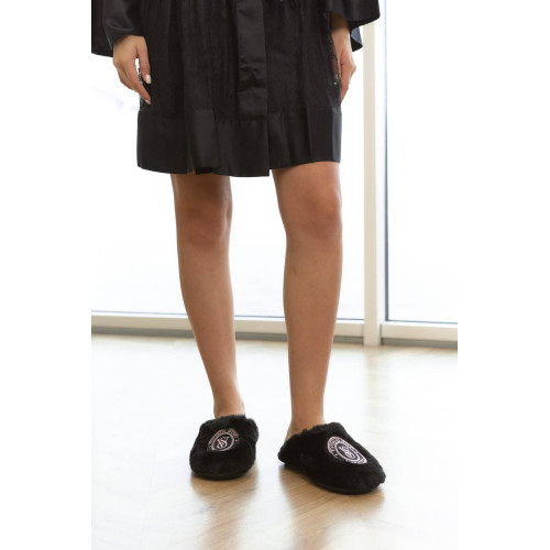 Тапочки Victoria's Secret Closed-Toe Faux Fur Slippers Black