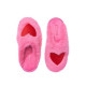 Тапочки Luxe Plush Closed-Toe Slippers Pink Red Heart