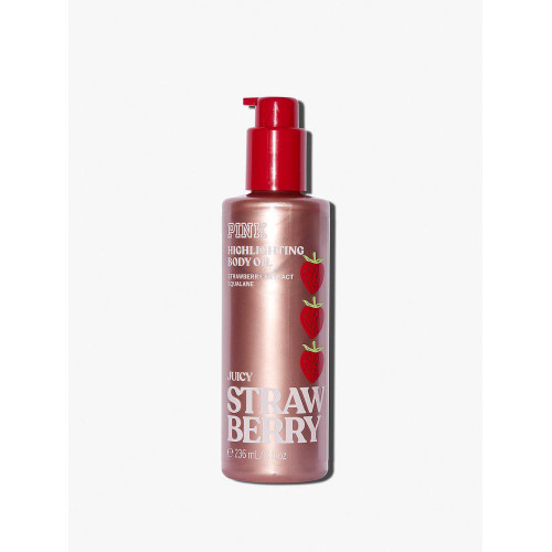 Олія для Тіла з шиммером Victoria's Secret Pink Juicy Strawberry Shimmer Body Oil 236 мл