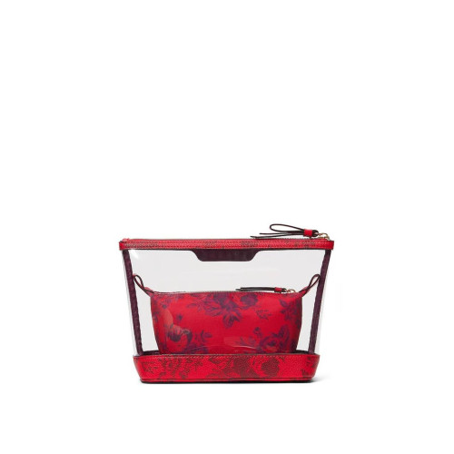 Косметичка 2в1 Victoria's Secret 2-piece makeup bag red floral