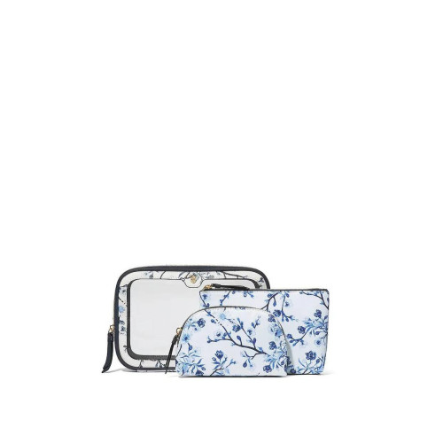Косметичка 3в1 Victoria’s Secret 3-Piece Makeup Bag Blue Floral Косметичка 3в1 Victoria’s Secret 3-Piece Makeup Bag Blue Floral