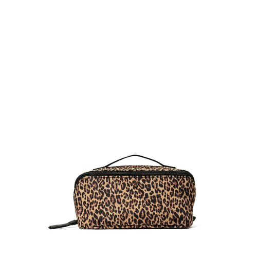 Косметичка Victoria’s Secret 3-Piece Expandable Travel Makeup Bag Leopard
