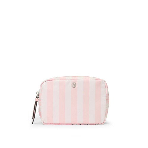 Косметичка Victoria’s Secret Boxy Case Makeup Bag Pink Stripe