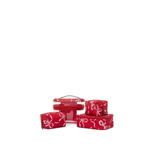 Косметичка Victoria’s Secret Lipstick Red Bows 4-in-1 MakeUp Bag
