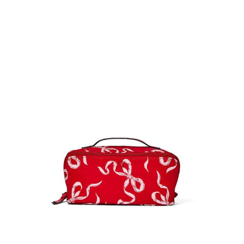 Косметичка Victoria’s Secret Lipstick Red Bows Expandable Travel Make-Up Bags 3 Piece