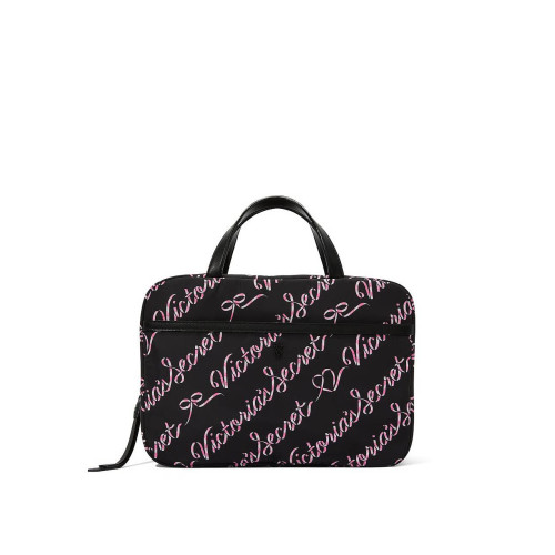 Косметичка Victoria’s Secret Travel Hanging Toiletry Bag Black Candycane Script
