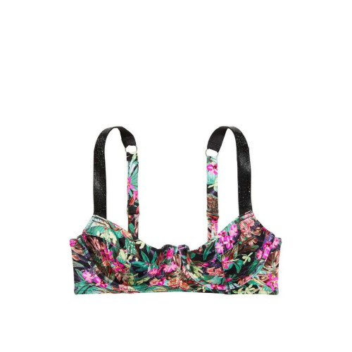 Купальник Victoria’s Secret Wicked Bikini Top Shine Strap Black Palm