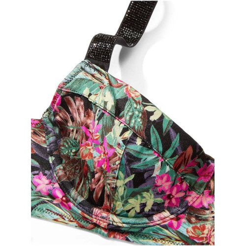 Купальник Victoria’s Secret Wicked Bikini Top Shine Strap Black Palm