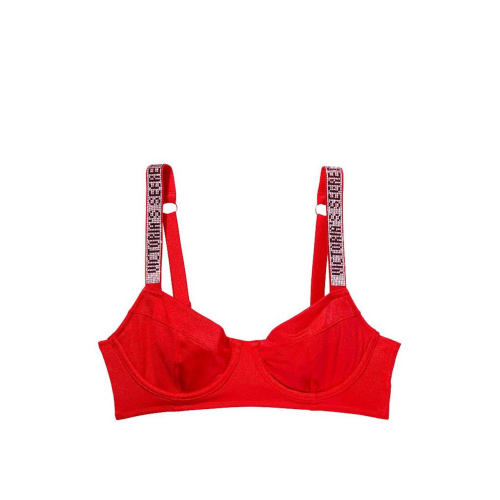 Купальник Victoria’s Secret Flame Shine Strap Bikini Top & Sparkling Strappy Escondido Brazilian Bikini Bottom