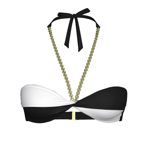 Купальник Victoria’s Secret Archives Chains Halter Bandeau Black & White