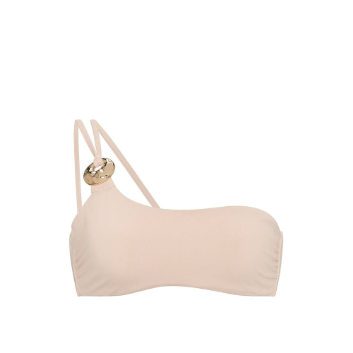 Купальник Victoria’s Secret Hammered Hardware One-Shoulder Bandeau Bikini Top & Brazilian Bikini Bottom Nude