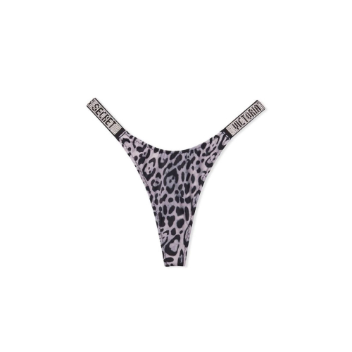 Плавки Victoria’s Secret Shine Strap Thong Bikini Bottom Leopard