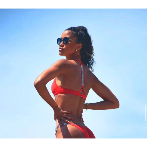 Купальник Victoria's Secret Shine Strap Malibu Fabulous Push-up Top & Strap Escondido Brazilian Bottom