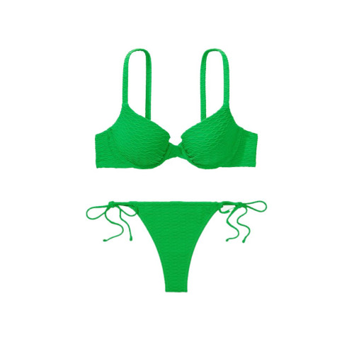Купальник Victoria's Secret Mix & Match Icon Push-Up Bikini Top & Side-Tie string Bikini Bottom Jade Green