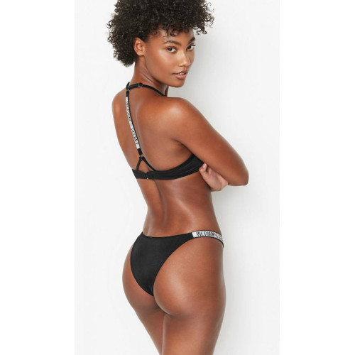 Купальник Victoria’s Secret Malibu Fabulous Shine Strap Swim Black